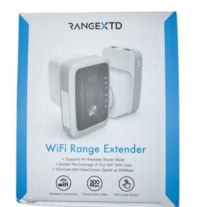 RangeXTD WiFi Range Extender 300Mbps Dual-Band‎ White Ethernet Port